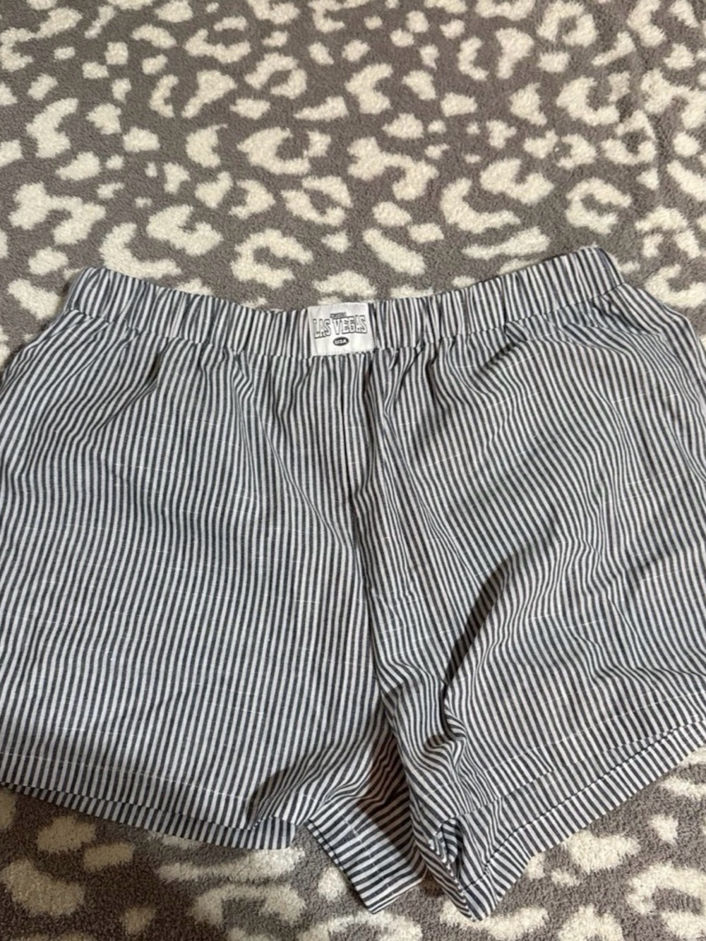SHEIN Black & White Pinstripe Shorts